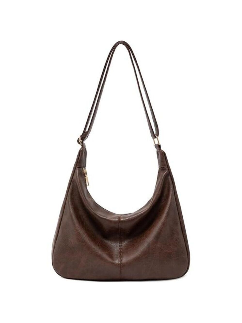 Women Hobo Bag Vegan Leather Shoulder Handbag Slouchy Tote Crossbody Purse